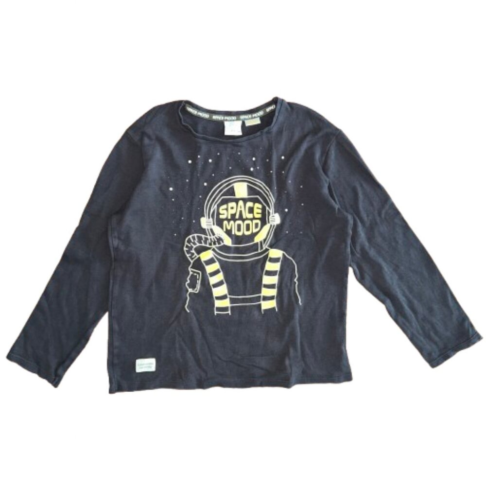 ZARA BOYS Pajama Top Long Sleeve Crew Neck SPACE MOOD astronaut